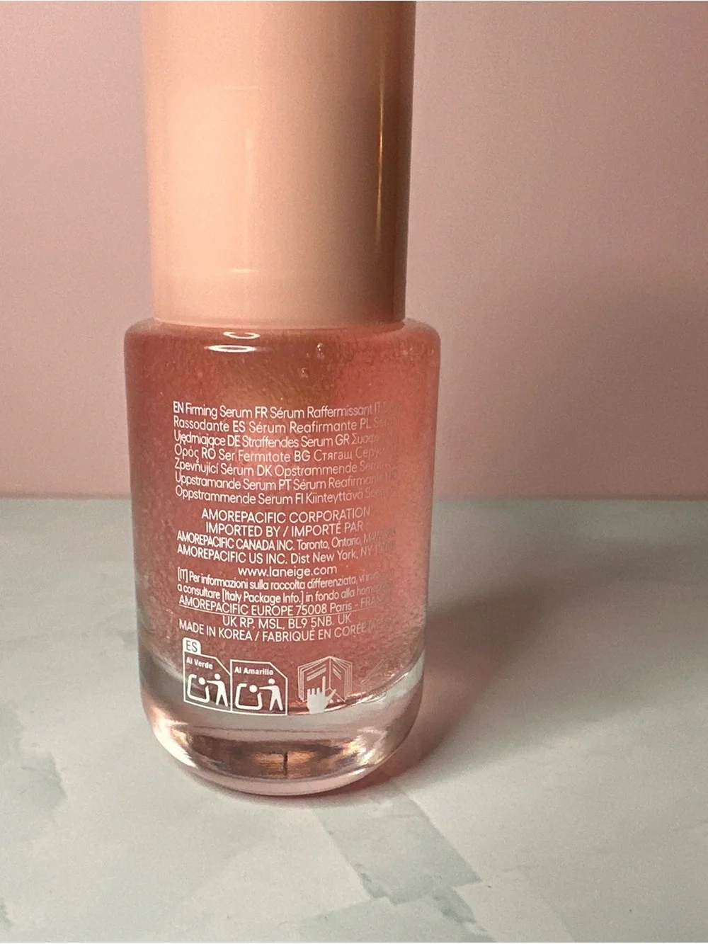LANEIGE Bouncy & Firm Serum - Peach Pink